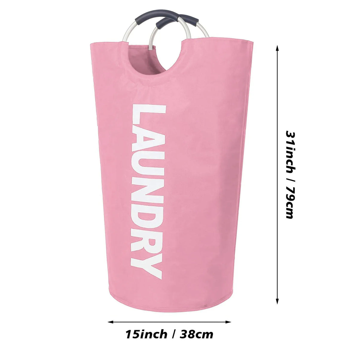 Cesto plegable para la ropa de poliéster con asas acolchadas