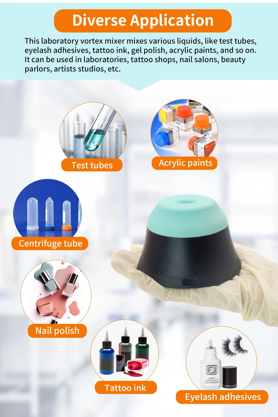3000RPM Mini Vortex Mixer for Ink, Liquids and Pigments