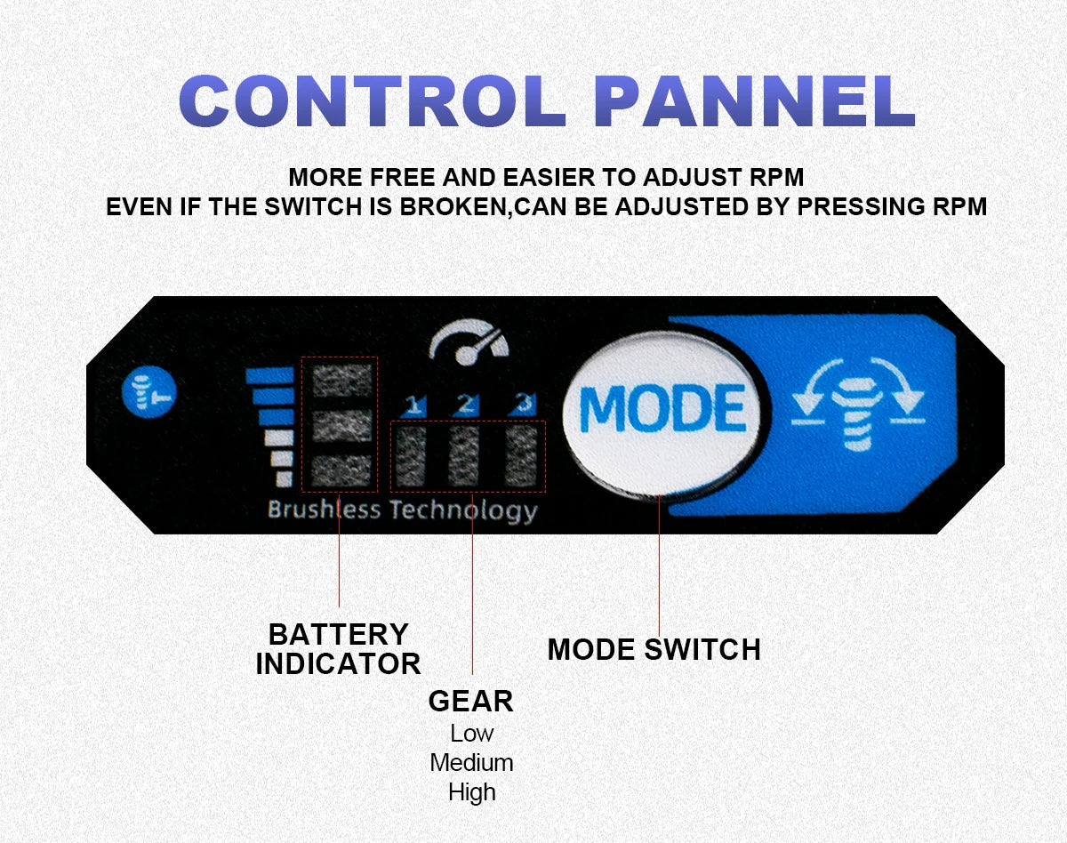 1800N.M Brushless Electric Impact Wrench for 18V Makita Batteries