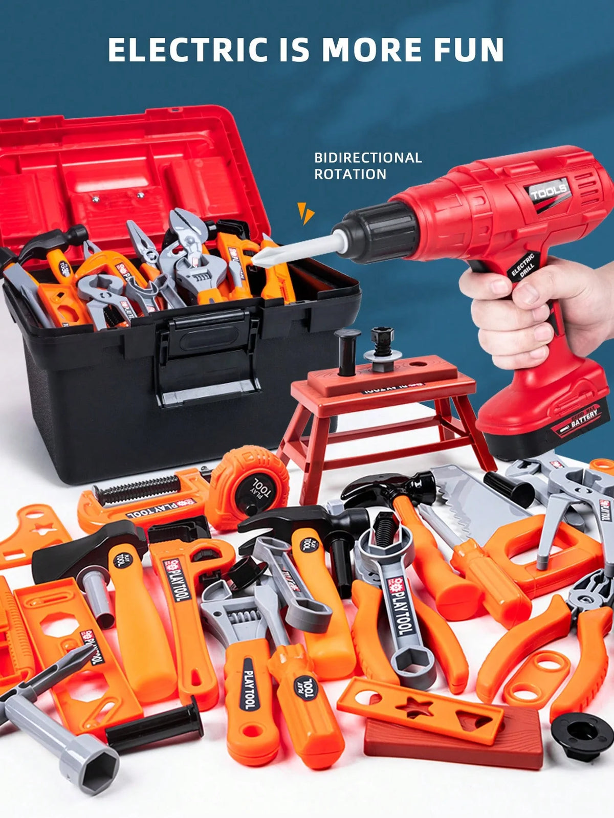 Kids Pretend Tool Kit for Imaginative Repair Play