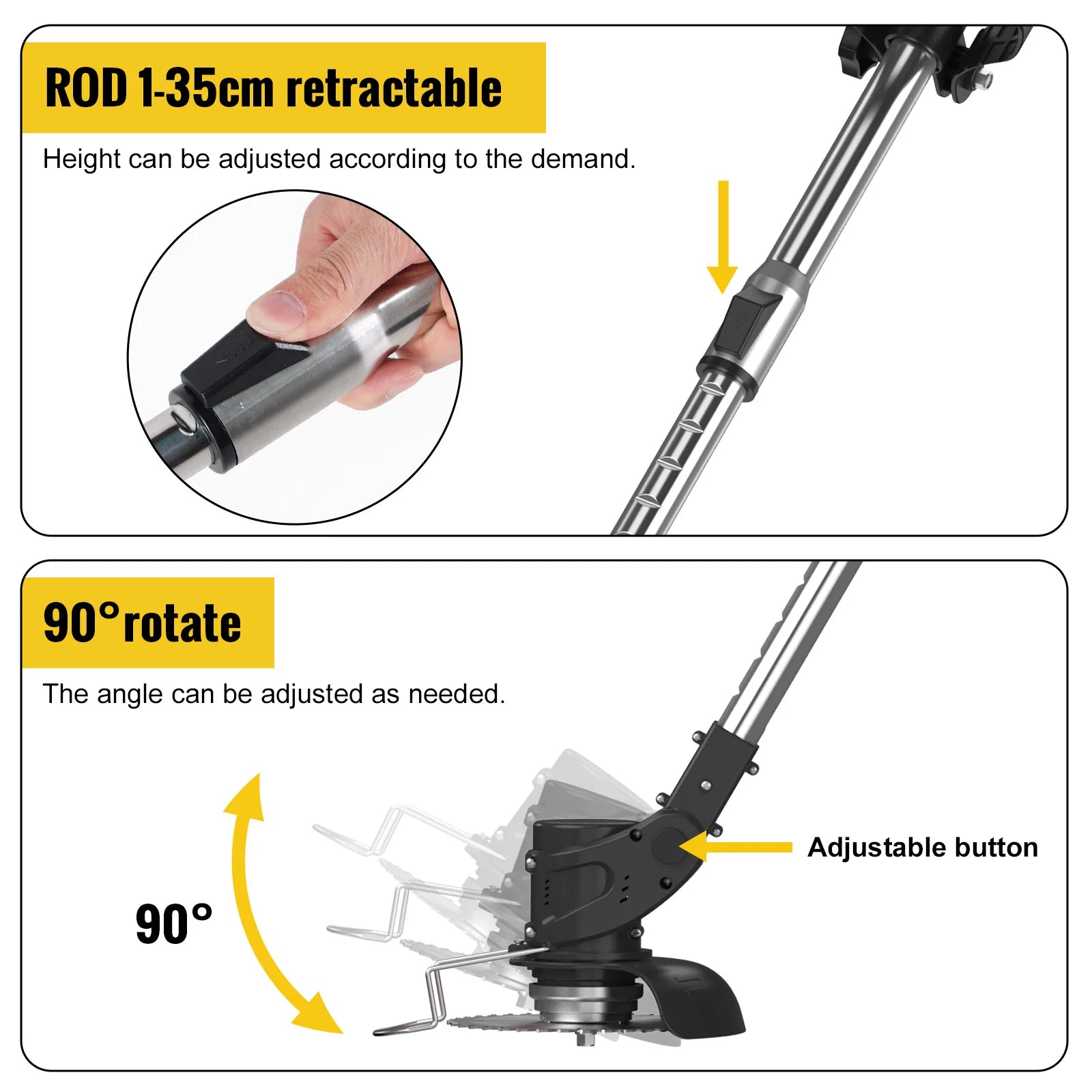 Conentool 24V Cordless Strimmer with Dual Batteries and Blade Set