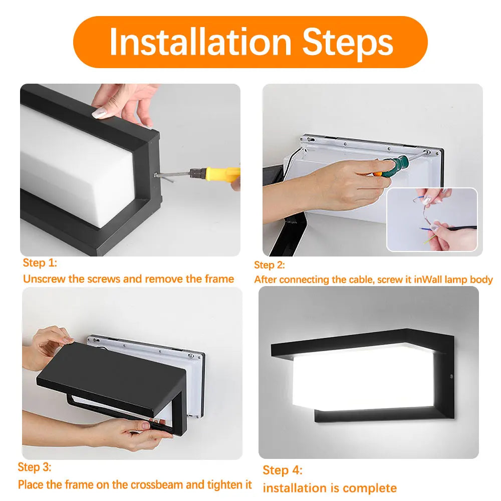 Lampada da parete LED da 25 W, 245 × 83 mm