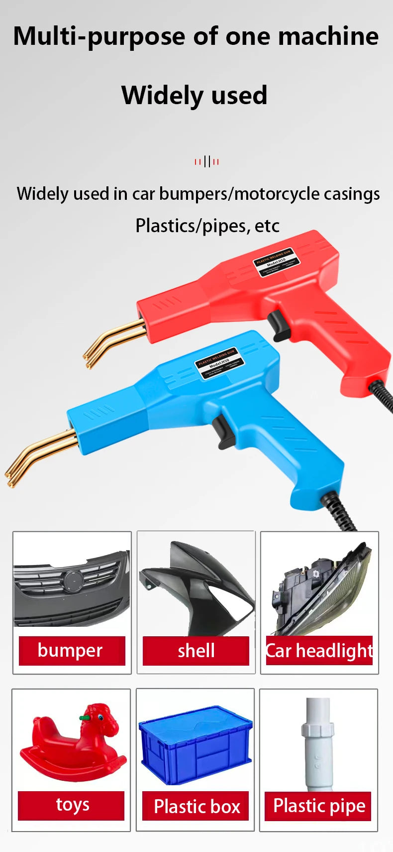 Saldatore a plastica con pistola termica per riparazione paraurti kit torcia