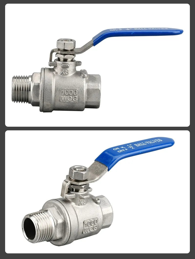 316 Stainless Steel 2P Ball Valve for Water, Gas, and Oil Systems
