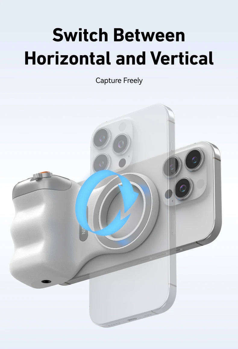 TELESIN Manyetik Telefon Kamera El Tutacağı Uzaktan Kumandalı