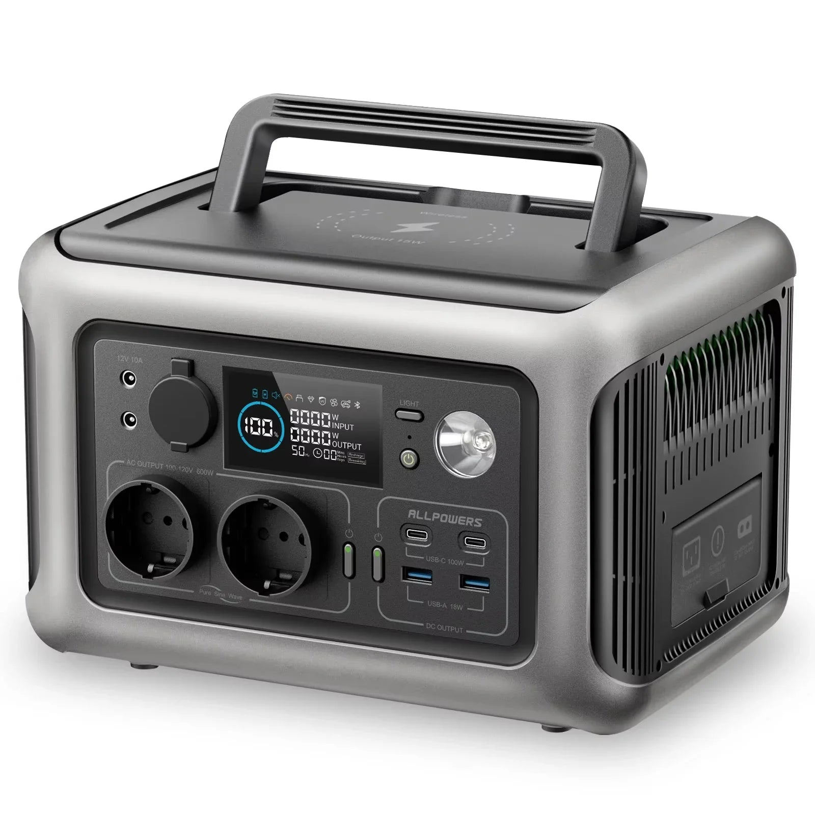 Portable Power Station 600W 299Wh LiFePO4 Solar Generator