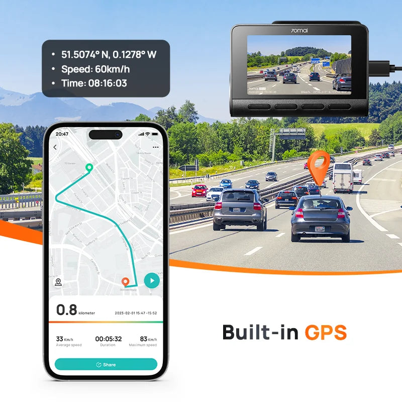 4K Dash Cam with GPS, ADAS, 24H Parking Surveillance and 4G LTE Support