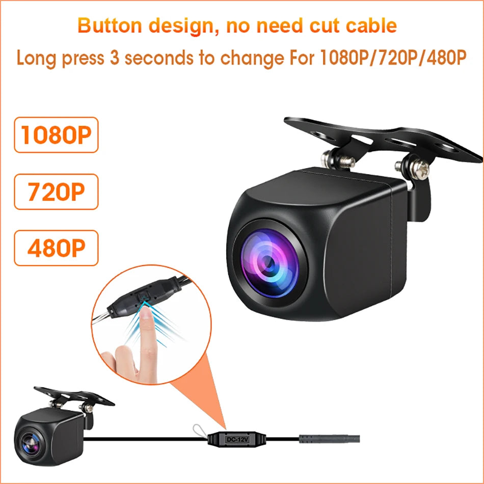 4‑Pin Rear View Backup Camera 1080P Waterproof Night Vision