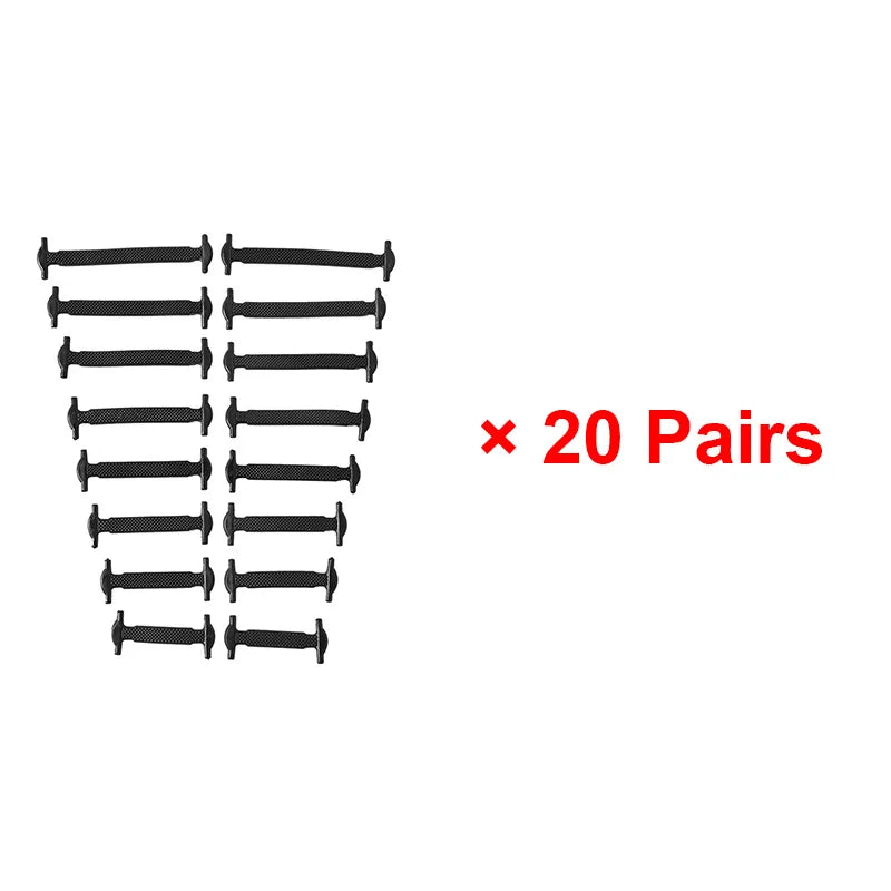 16pcs/lot Silicone Shoelaces No Tie Shoelaces 12 colors Elastic Lace Shoelace Creative Lazy Silicone Laces Rubber Lace 