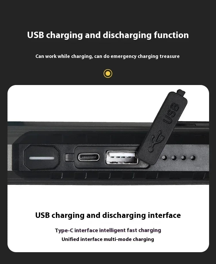 Waterproof with Magnet Flashlight Portable COB Work Light LED 4000mAh Flashlights Multimode 18650 Camping Torch Light 