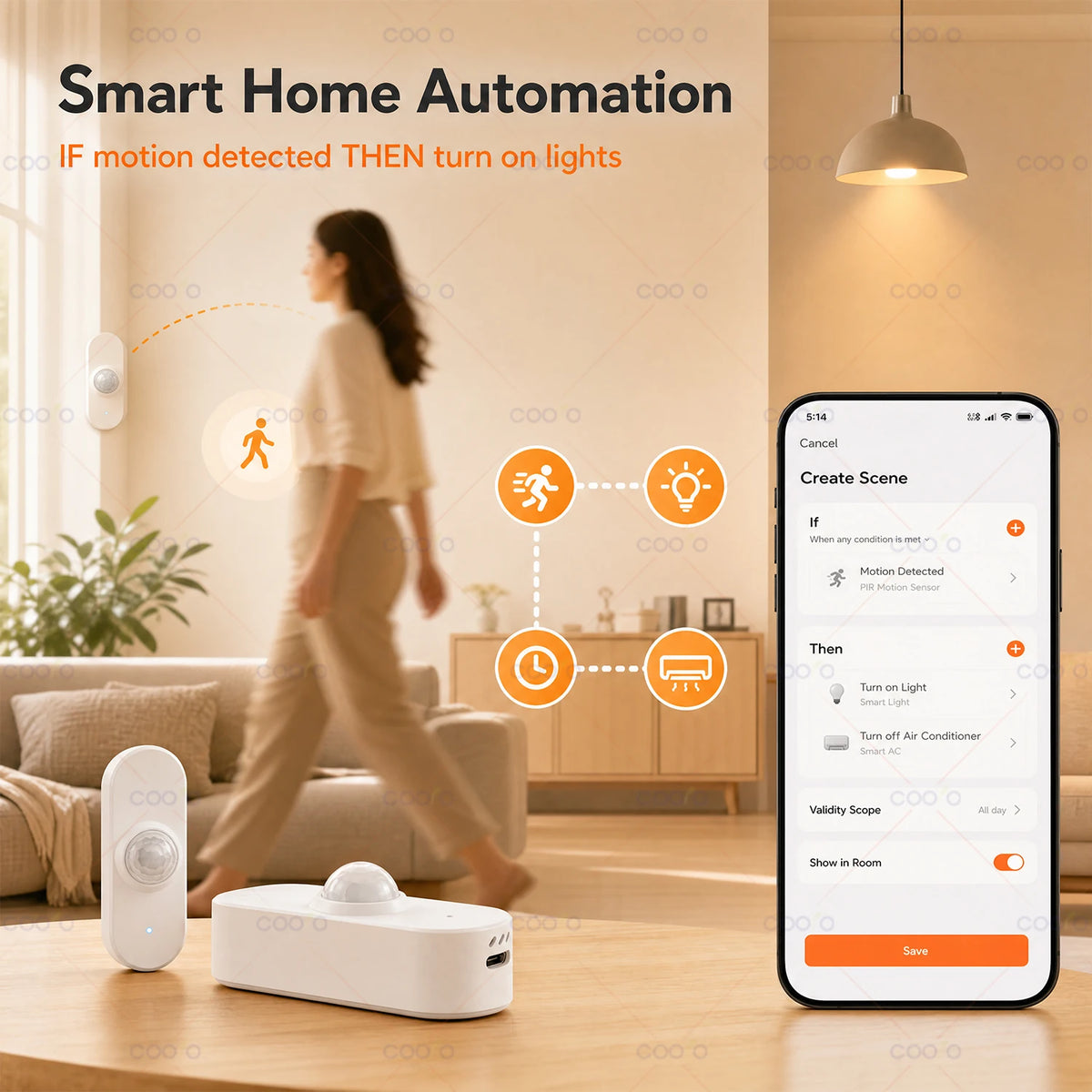 Tuya WiFi Motion Sensor with Optional Climate Readings