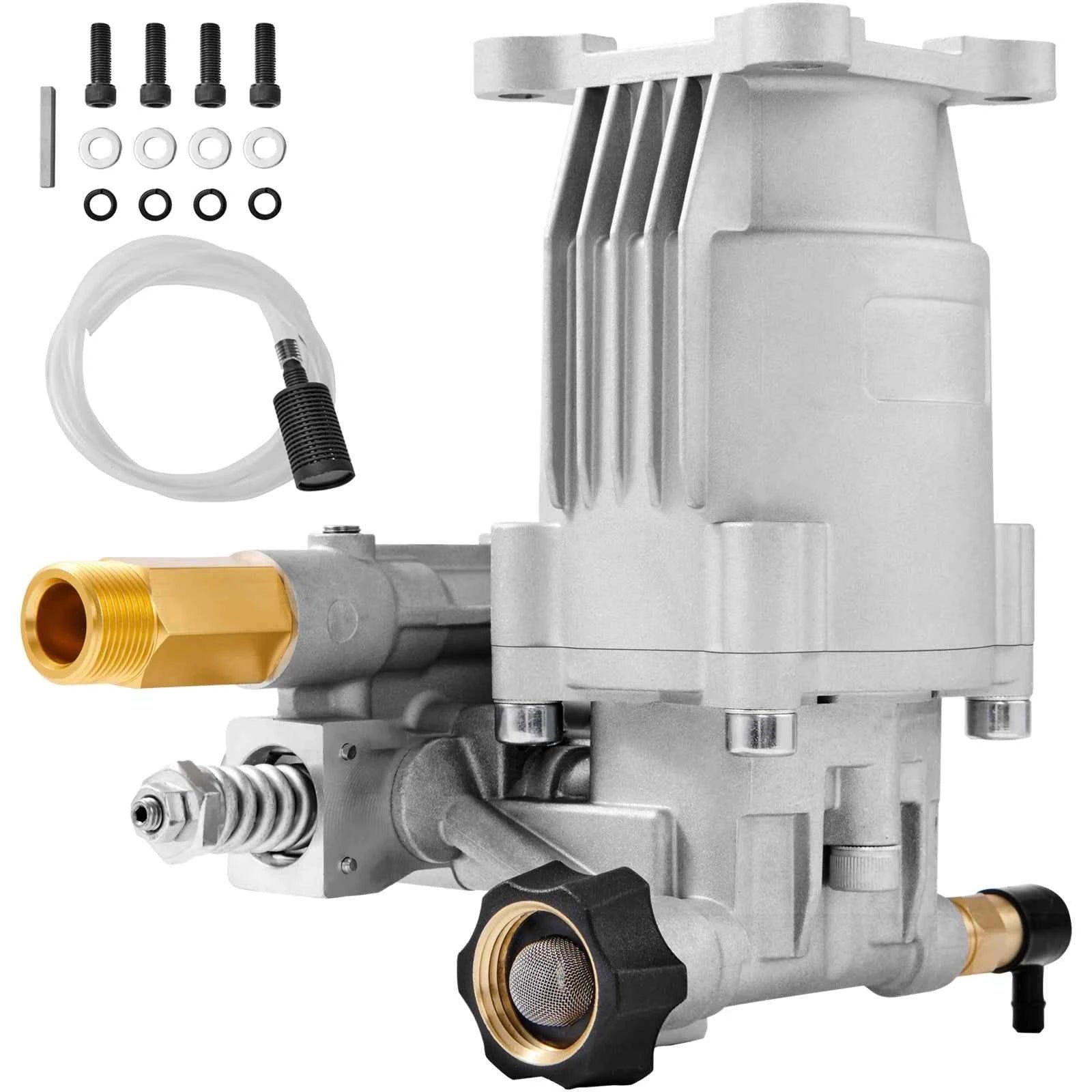 SucceBuy Pressure Washer Pump 3/4" Shaft Horizontal 3400 PSI 2.5 GPM Replacement Washer Pumps Kit Compatible with Honda RYOBI