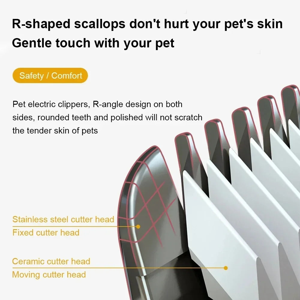 Dog Professional Hair Clipper Electrical Grooming Trimmer for Pets USB Rechargeable Cat Shaver Animals Haircut Machine 