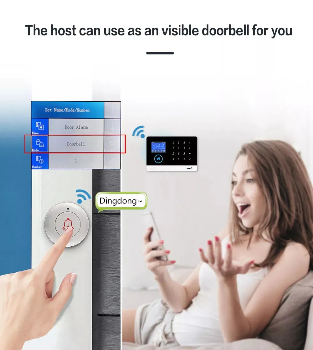 Alarmni sistem za domačo protivlomno varnost 433MHz WiFi GSM alarm Brezžični nadzor aplikacije Tuya Smart House