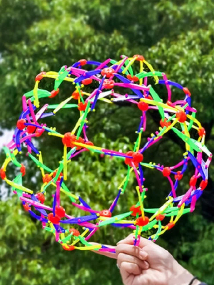 Children Magic Telescopic Ball Outdoor Flower Ball Throwing Ball Variety Blossom Party Funny Props Parent-Child Interaction Toy 