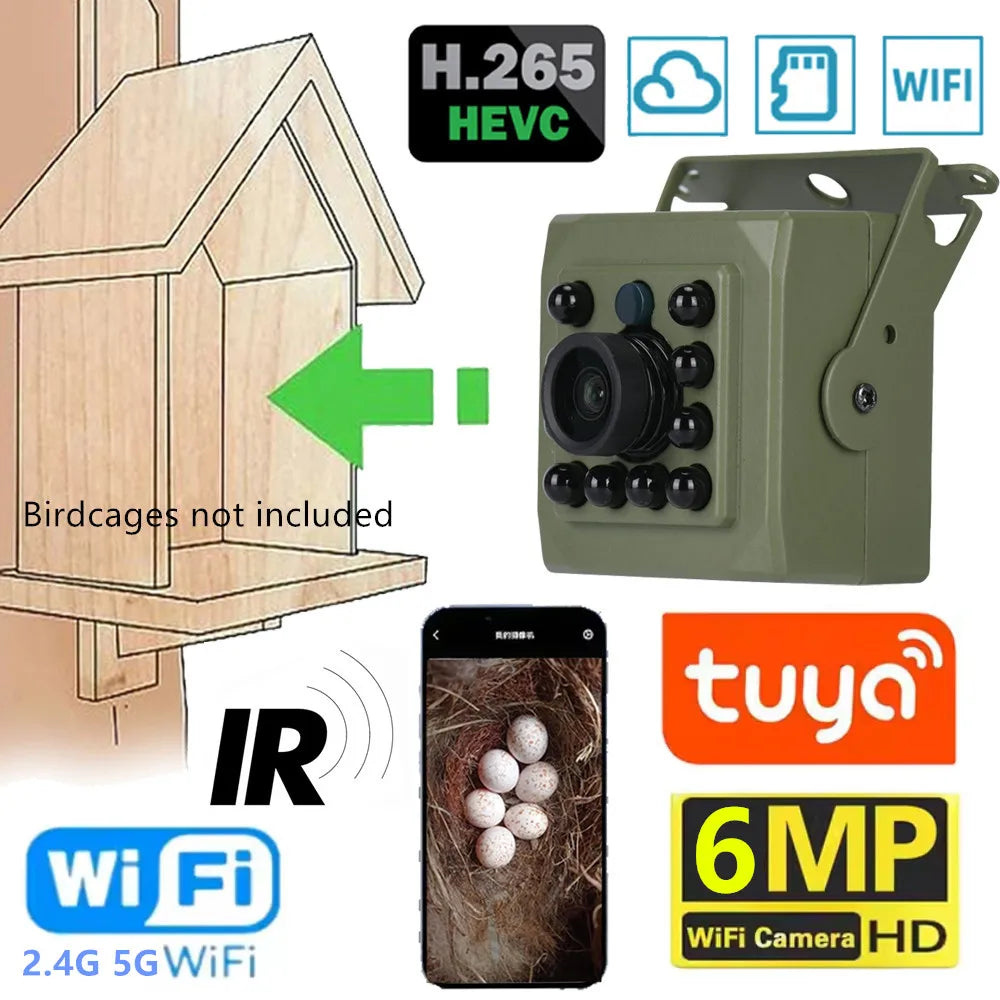 Tuya 6MP/4MP Mini WiFi POE IP Camera with Motion Detection