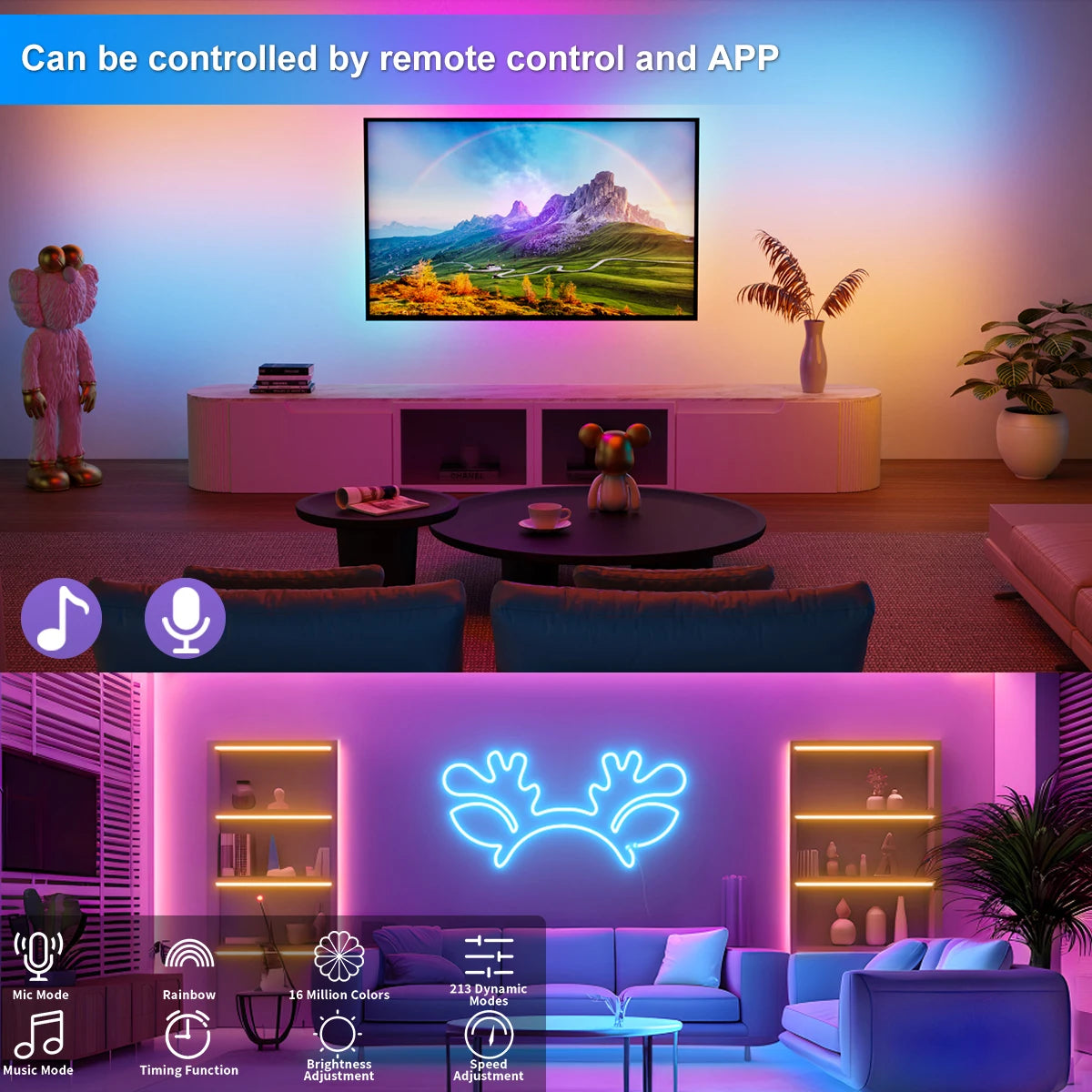 USB RGBIC Flexible Ambient Light Strip