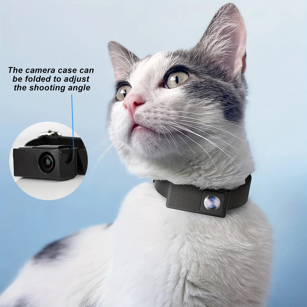 HD 1080P Pet Collar Camera with 170° Wide Angle Recording