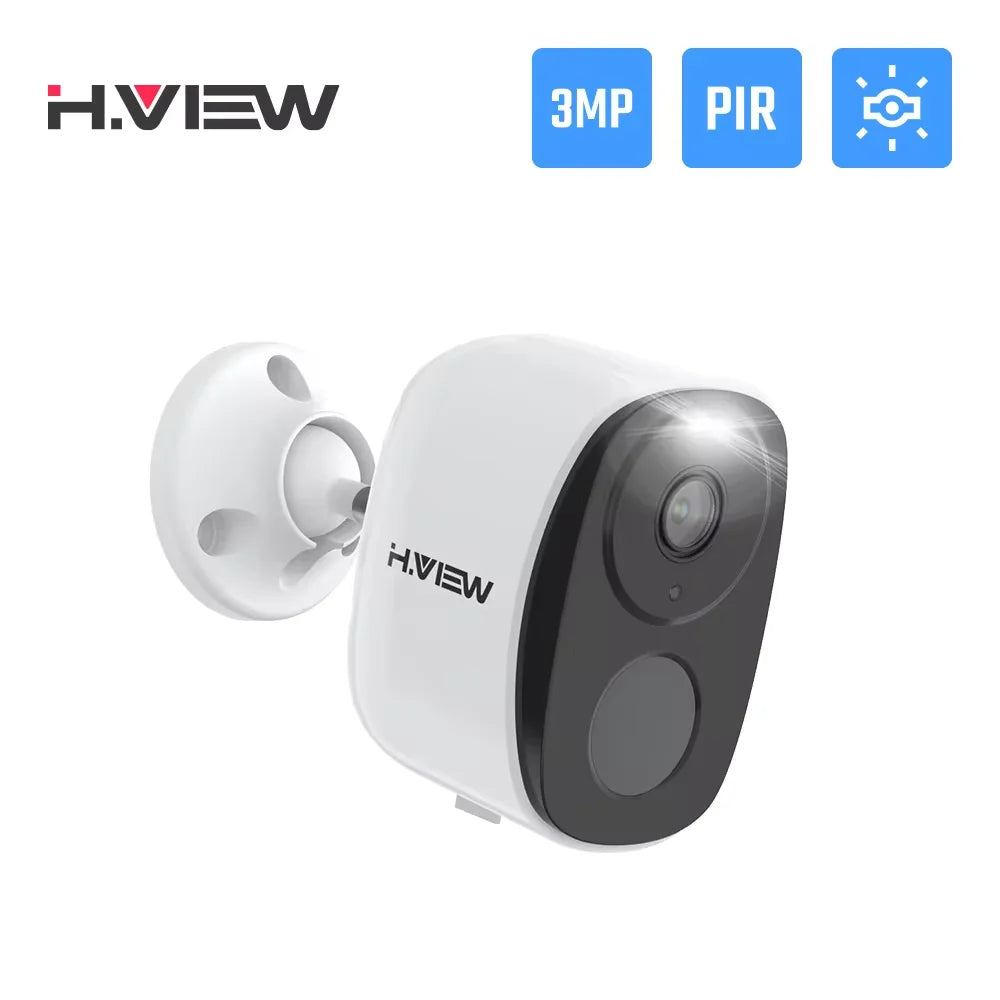 Telecamera di sicurezza wireless 3MP con batteria, proiettore, sirena e audio