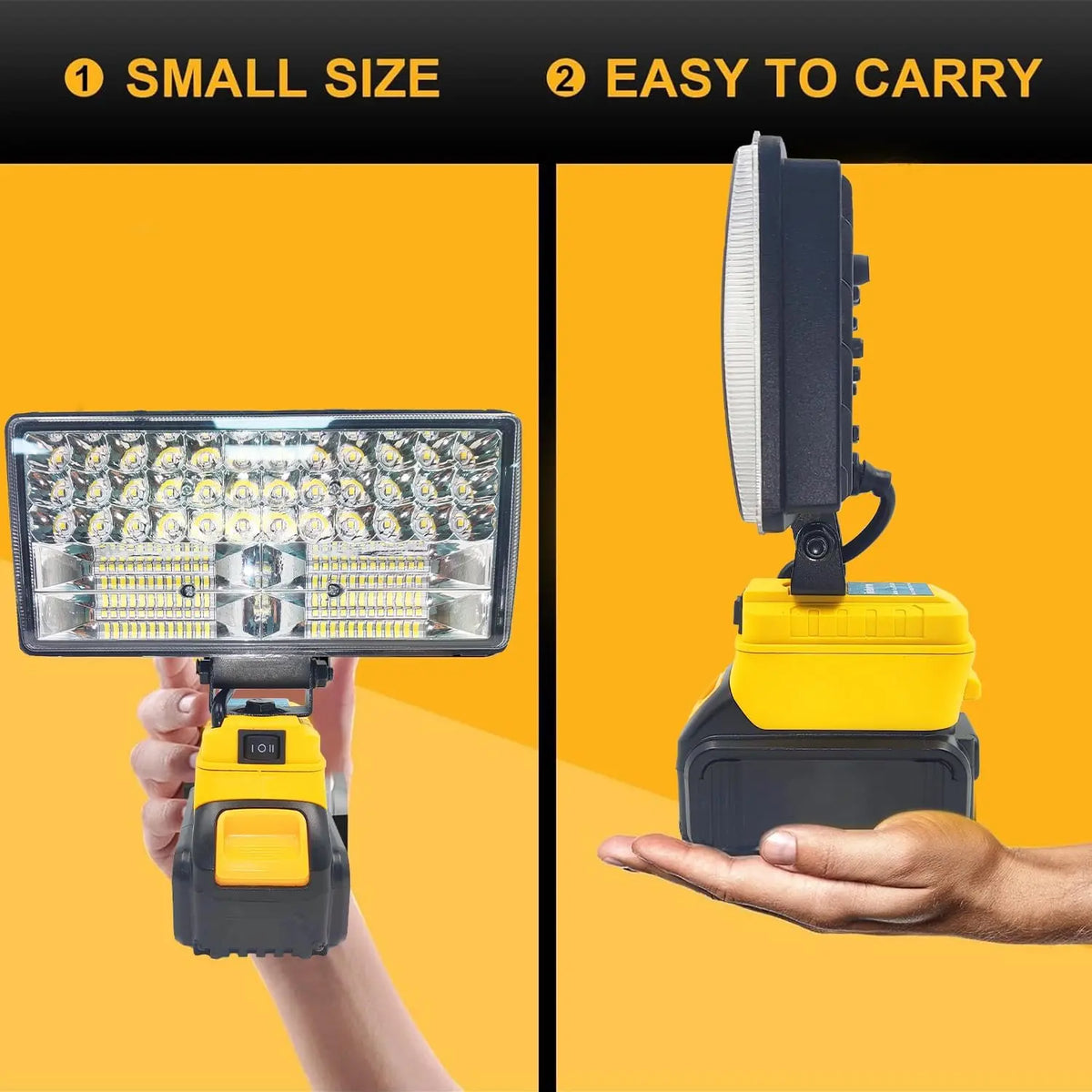 Akku-Arbeitsleuchte für DeWalt- oder Milwaukee-Akkus