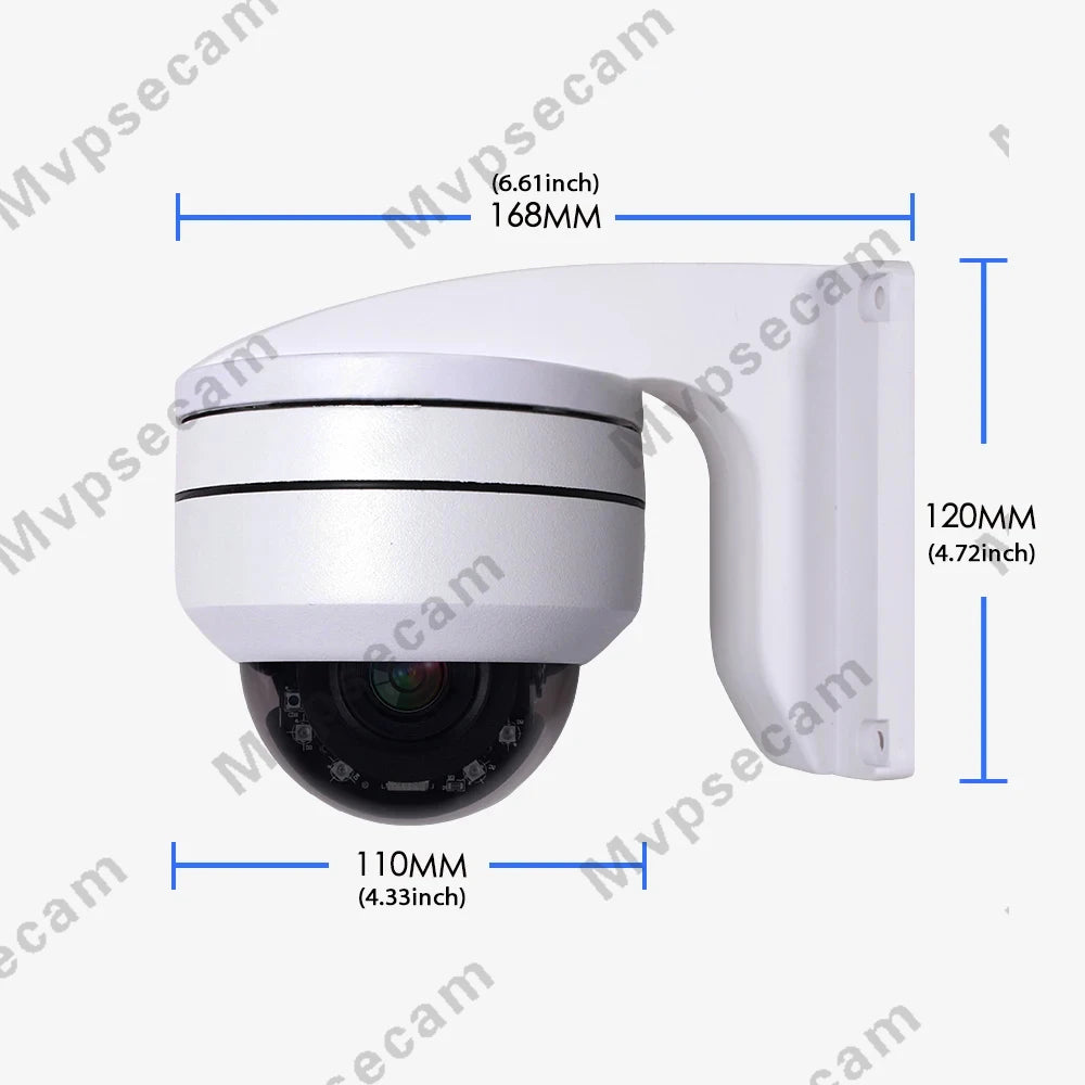 4K 8MP PTZ kopulová kamera s 12X zoomem a PoE