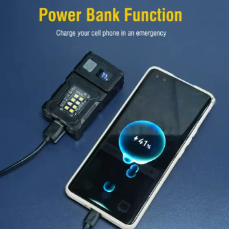 Portable Multifunctional USB Rechargeable LED Flashlight