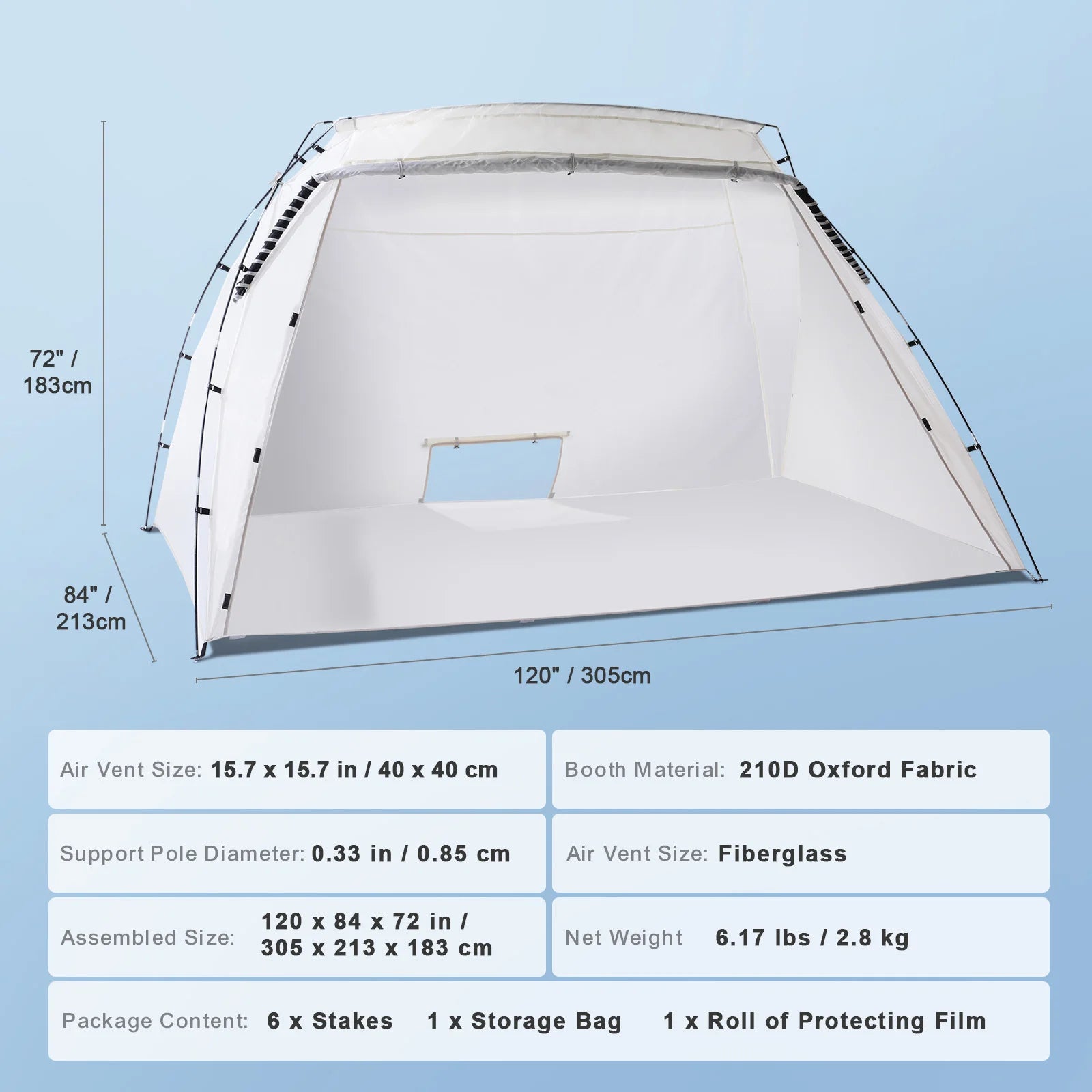 Portable Spray Paint Tent Booth for DIY Furniture & Projects