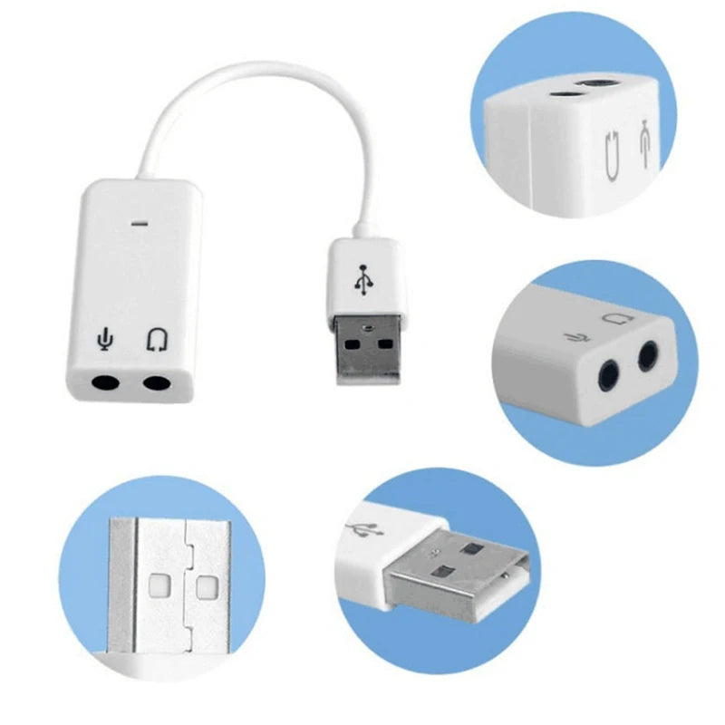 Zvočni adapter USB s priključki 3,5 mm