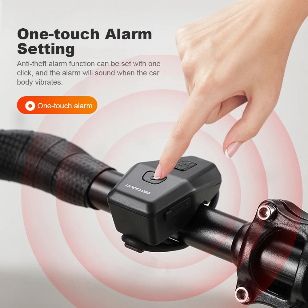 USB-Rechargeable Bicycle Horn with Vibration Alarm