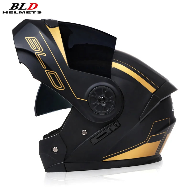 Binoclu/Bizant dual pentru bărbați/femei, cască de Moto, motocros, modular, Flip Up, personalizată, Cască integrală