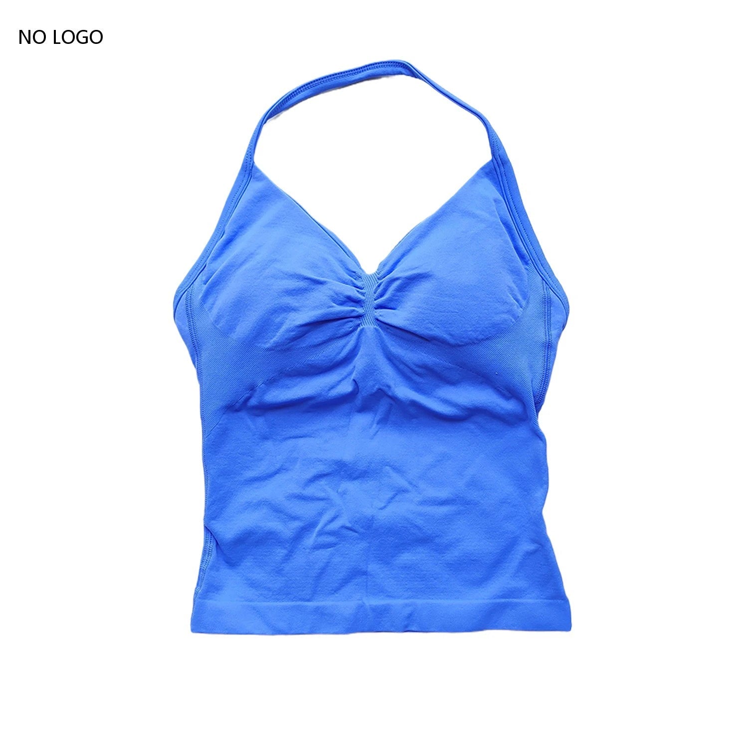 ARFTE Longline Strappy Gym Top Backless Gym Clothes Women Scrunch Built-in Bra With Removable Cups Yoga Tank Tops 