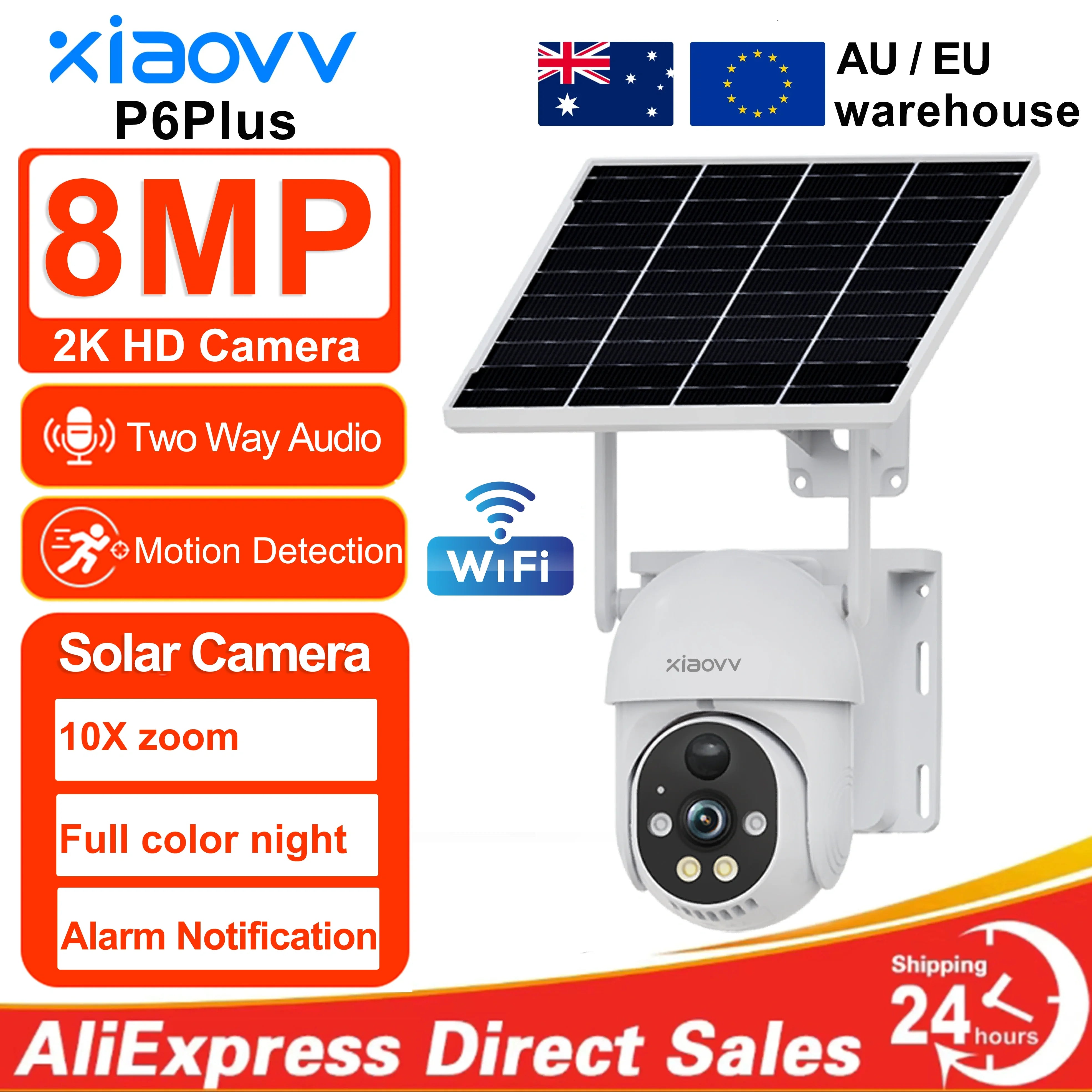Solar WiFi PTZ Security Camera with 1080P HD and 10X Zoom