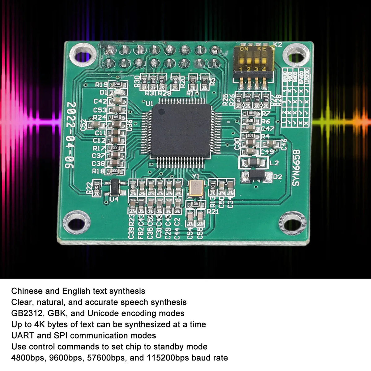 Module de synthèse vocale en chinois et en anglais SYN6988