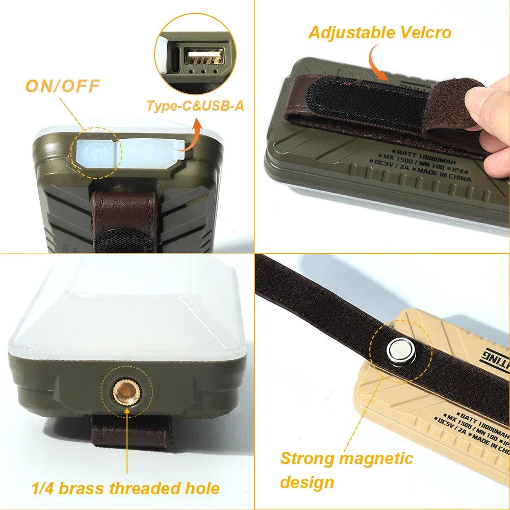 1500LM Portable USB Rechargeable Camping Lantern