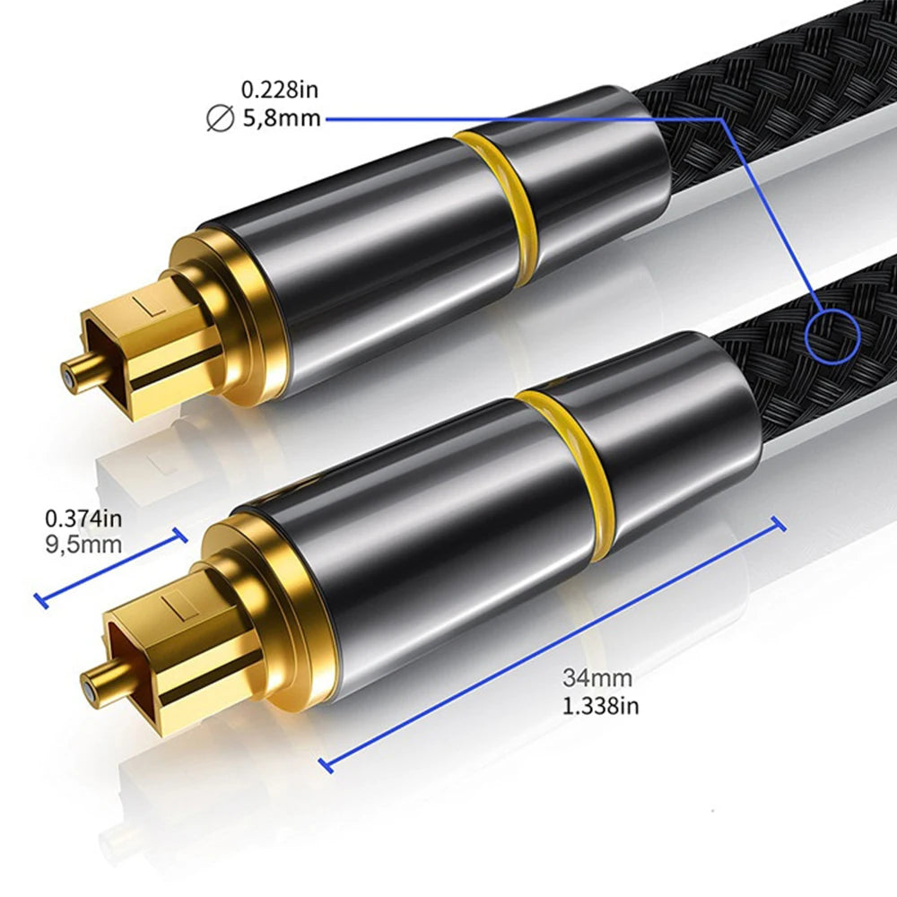 Digitální optický audio kabel Toslink, 1–3m