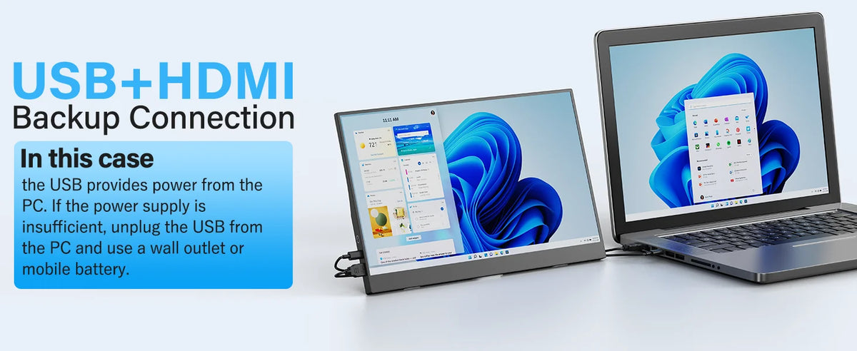 15.6 Inch Portable Monitor 1080P IPS with Speakers