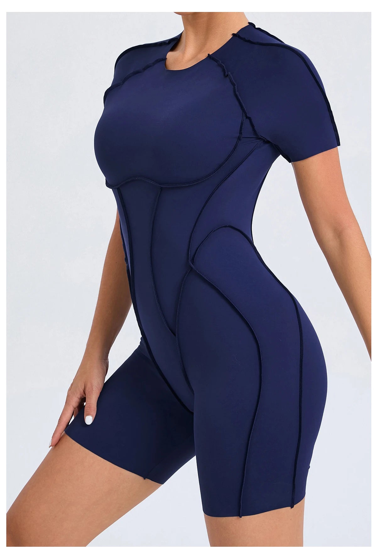 Short Jumpsuit Gym Clothes For Women Sportswear Fitness Overalls Backless Scrunch Booty Yoga Suit Sports Set Outfit 