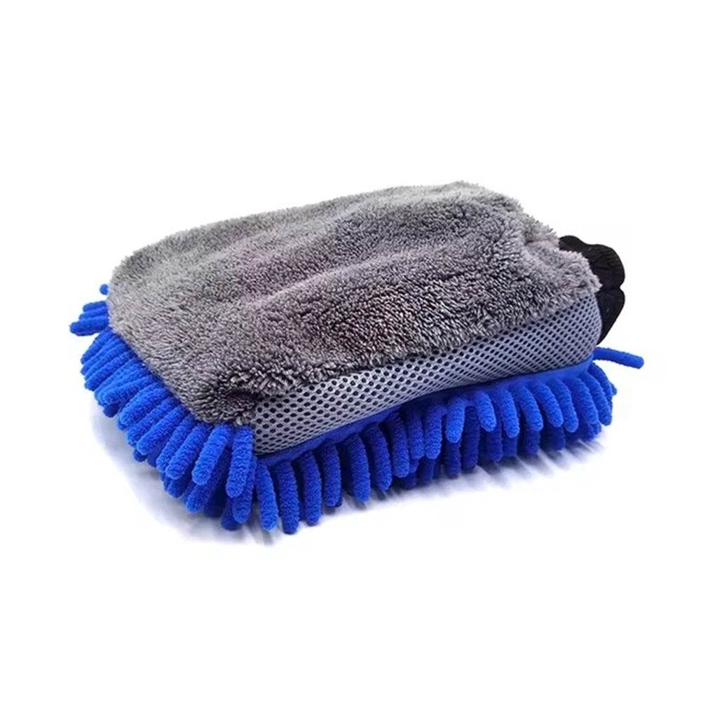 1/5pcs Car Washing Gloves Waterproof Microfiber Chenille Gloves Car Cleaning Mitt Detailing Brush Auto Care Double-faced Glove 