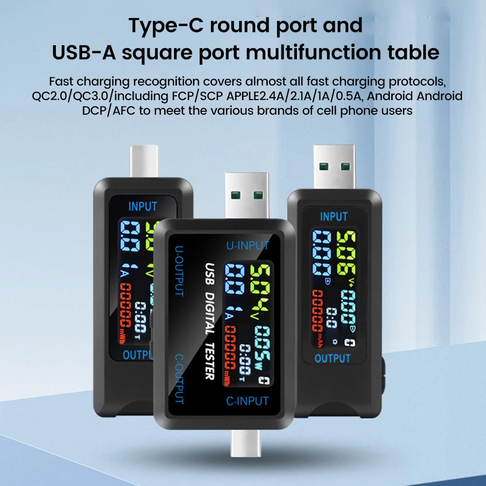 Digitaler USB-Lade-Tester - Anschlussoptionen