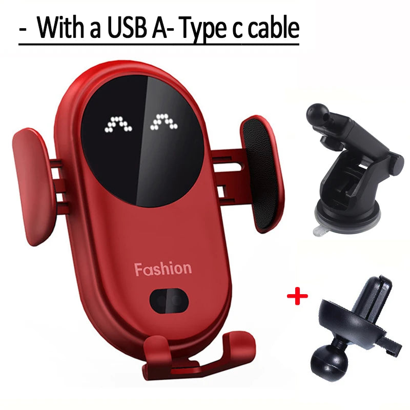 Automatic-Clamp Wireless Car Charging Mount