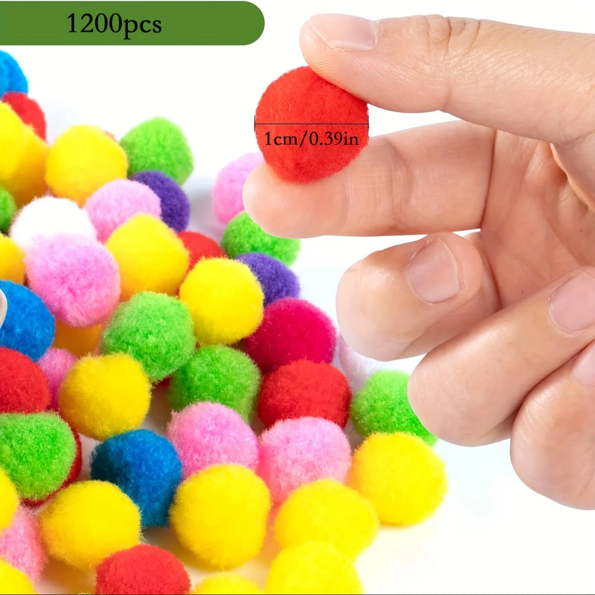 1 cm oblikovne puhke, 1.200 kosov barvne mešanice