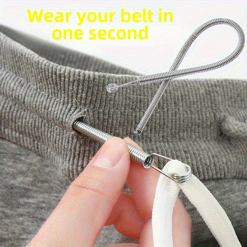 Bendable Spring Drawstring Threader Clip Pants Hoodies Elastic Band Lace Cord Flexible Drawstring Thread DIY Sewing Accessories 