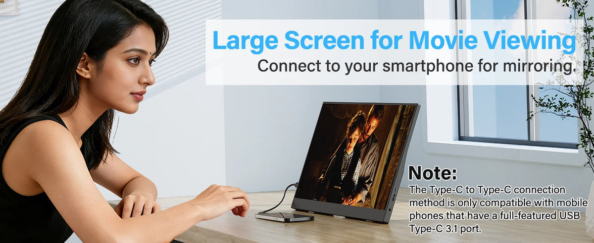 15.6 Inch Portable Monitor 1080P IPS with Speakers