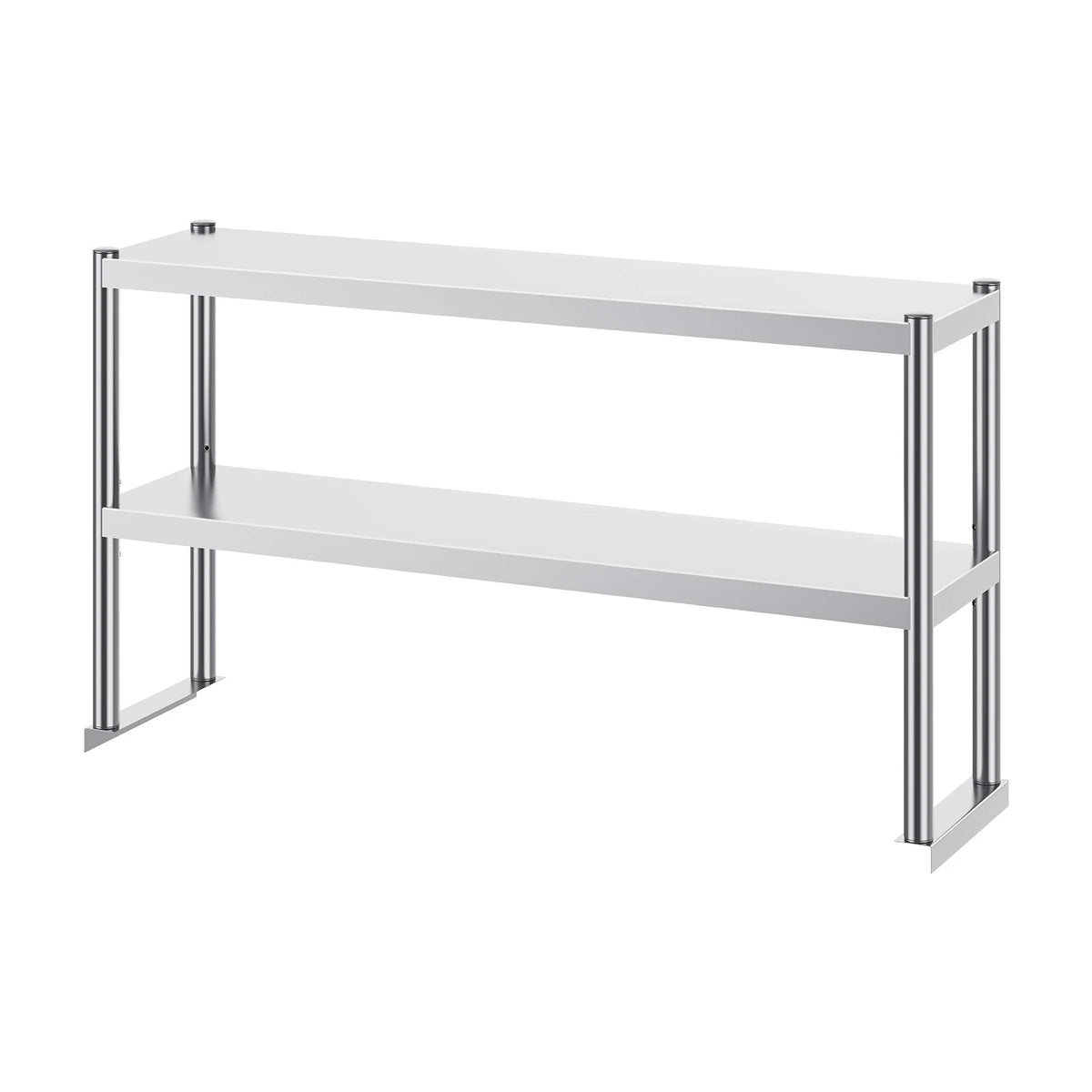Stainless-Steel Double Overshelf for Prep Tables