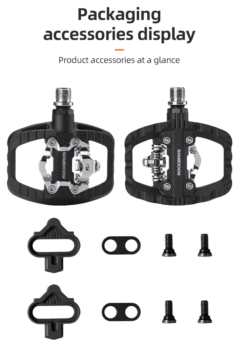 Pedały rowerowe 2 w 1 płaskie i zatrzaskowe z antypoślizgową platformą do Shimano