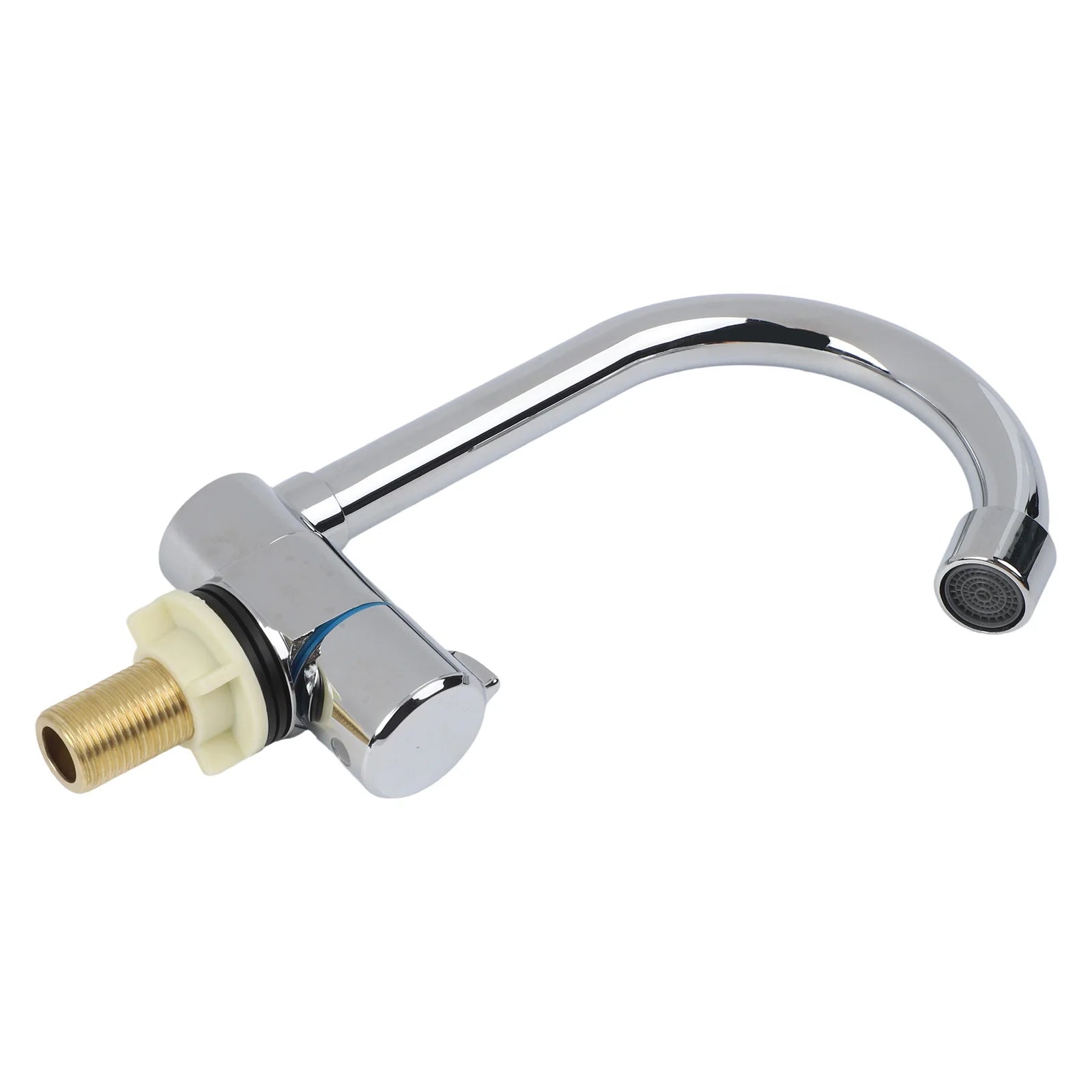 RV Interior Faucet G1/2 Single Cold Stainles Steel 360° Rotating Folding Valve Single Hole Faucet RV Caravan Camper Accessories