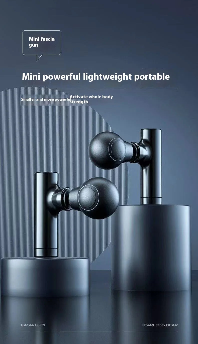 Mini Massage Massage LCD Screen 6 Heads Gun Muscle Massager Portable Electric Fascia Gun for Neck Foot Body Fascia Gun 