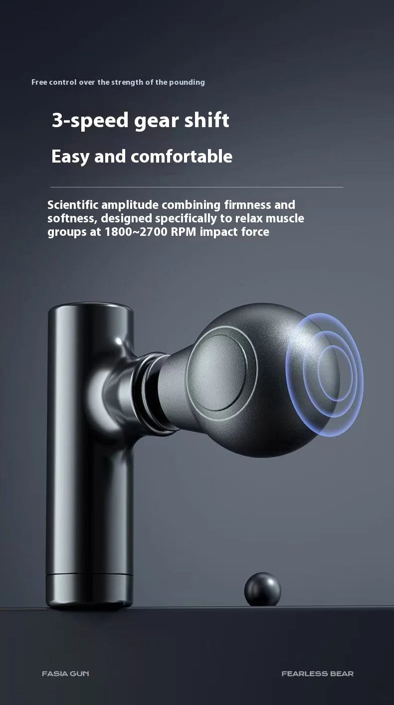 Mini Massage Massage LCD Screen 6 Heads Gun Muscle Massager Portable Electric Fascia Gun for Neck Foot Body Fascia Gun 