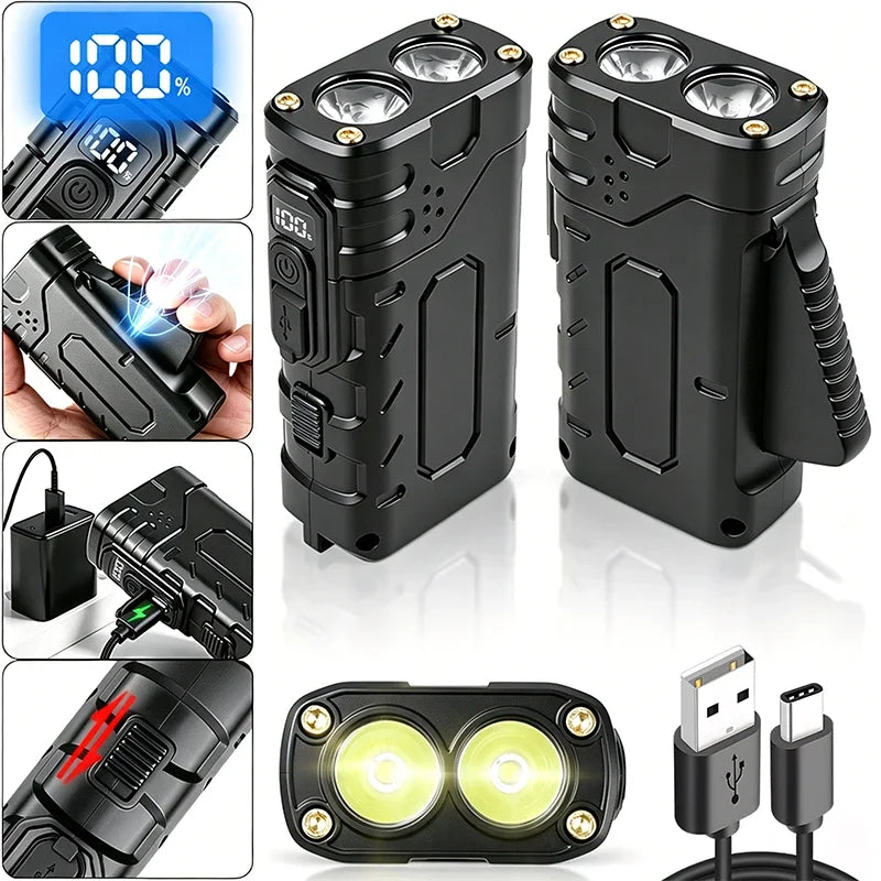 led flashlight strong light super bright long battery life outdoor multifunctional work light small portable flashlight