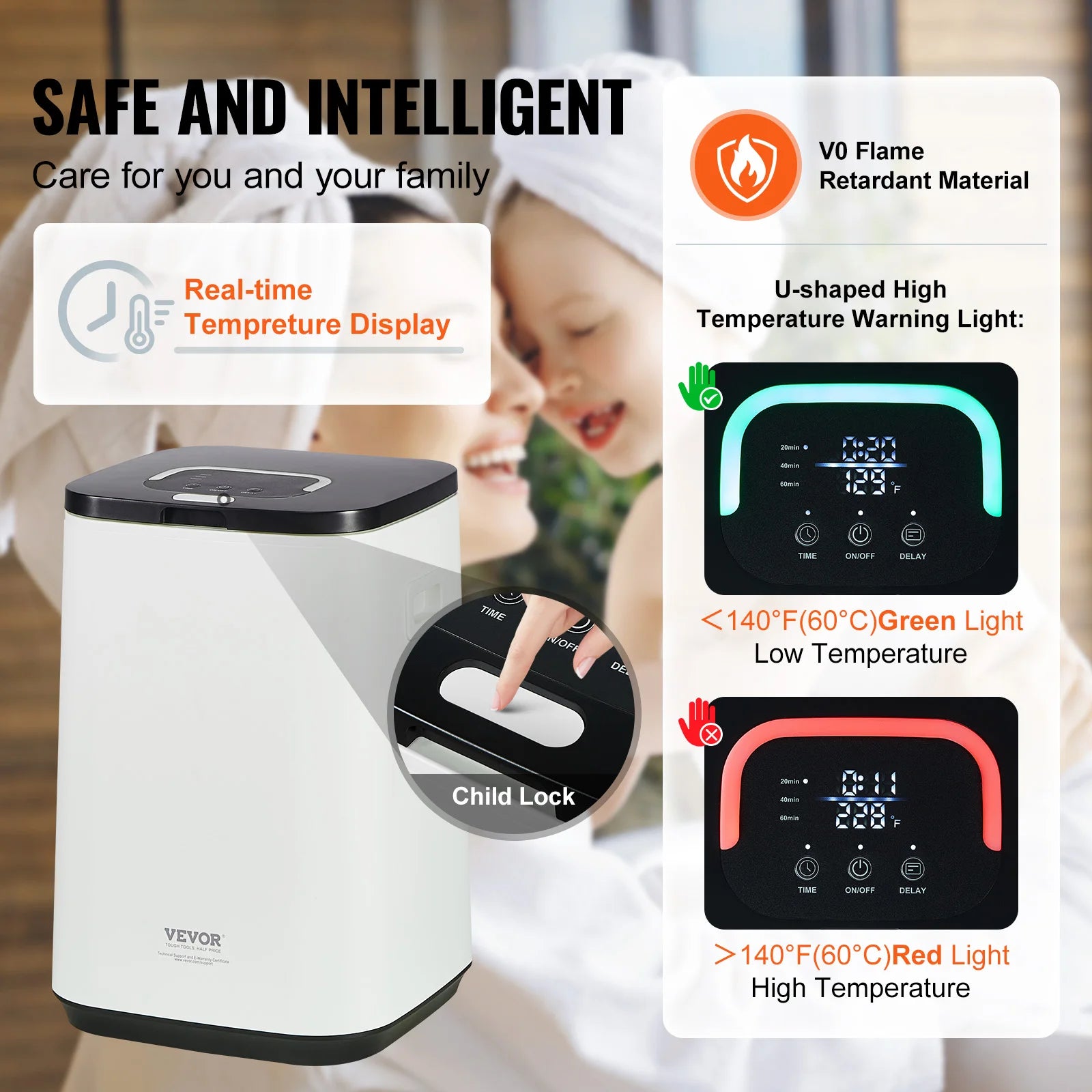 Towel Warmer Bucket with Timer, LED & Large Capacity (20L–35L)